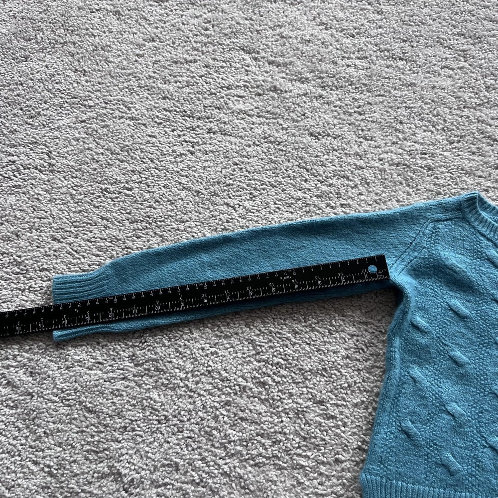 Loro Piana V-Neck Sweater Womens 38 Blue Cashmere Linen Silk‎ Knit *READ DESC* - Picture 15 of 16
